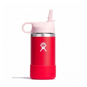 Hydro Flask 12 oz Kids Wide Mouth w/ Straw Cap Goji | FDJO-57803