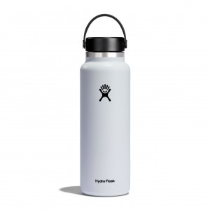 Hydro Flask 20 oz Brede Mouth Hvide | ZLBC-17829