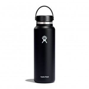 Hydro Flask 20 oz Brede Mouth Sort | PLRX-95847