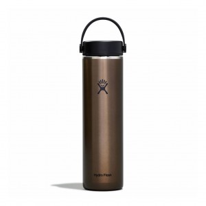 Hydro Flask 24 oz Lightweight Wide Mouth Trail Series™ Obsidian | LAVK-96430