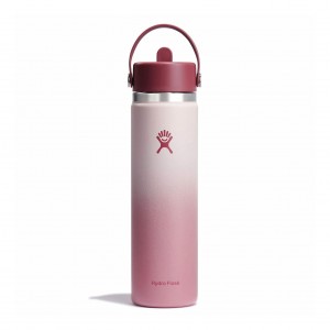 Hydro Flask 24 oz Wide Mouth with Flex Straw Cap Bayberry Ombre | FSYV-25083