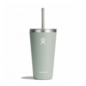 Hydro Flask 28 oz All Around™ Tumbler with Straw Lid Agave | KGZH-07543