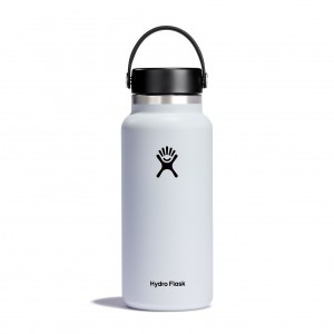 Hydro Flask 32 oz Wide Mouth Hvide | FQNO-78316