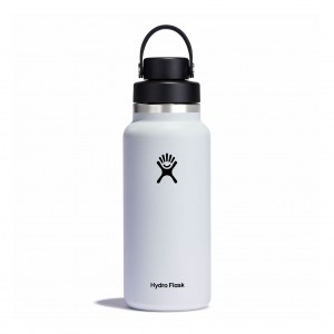 Hydro Flask 32 oz Wide Mouth with Flex Chug Cap Hvide | HNLU-73408