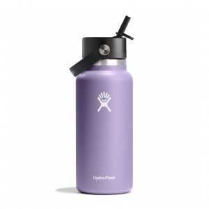 Hydro Flask 32 oz Wide Mouth with Flex Straw Cap Moonshadow | ULOR-49305