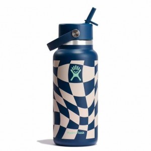 Hydro Flask 32 oz Wide Mouth with Flex Straw Cap Indigo | YLTE-38690