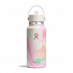 Hydro Flask 32 oz Wide Mouth with Flex Straw Cap Sugar Crush | GHFT-09147