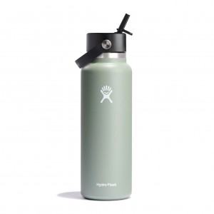 Hydro Flask 40 oz Wide Mouth with Flex Straw Cap Agave | QUGS-82934