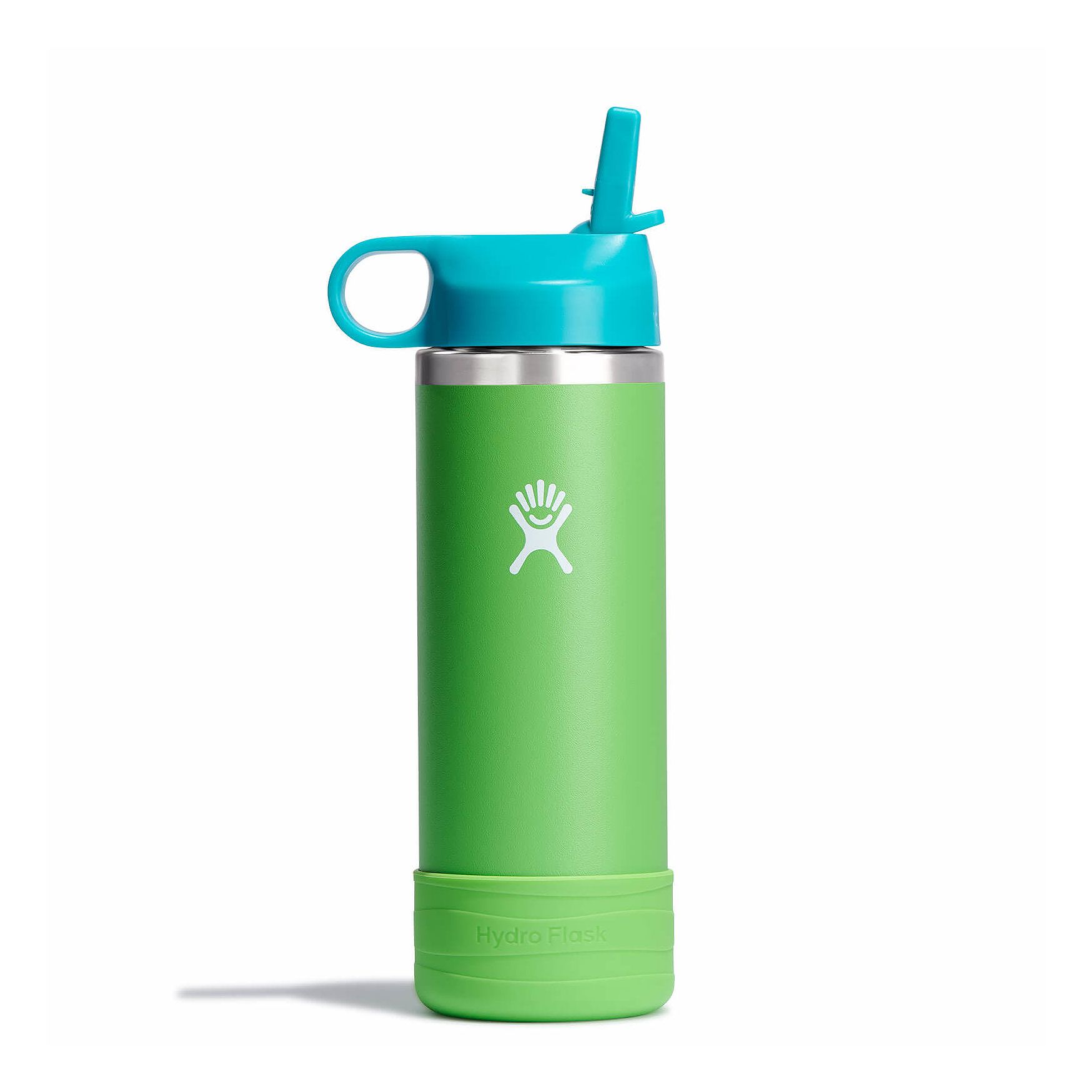 Hydro Flask 18 oz Kids Wide Mouth w/ Straw Cap Grass | CGZM-45719