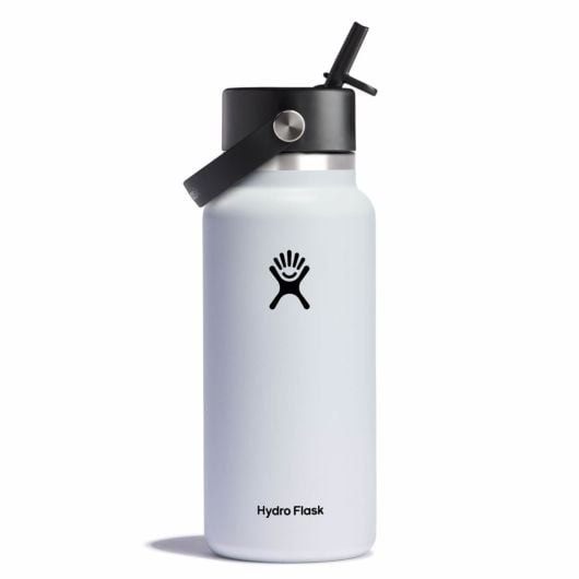 Hydro Flask 32 oz Wide Mouth with Flex Straw Cap Hvide | SMBY-06791